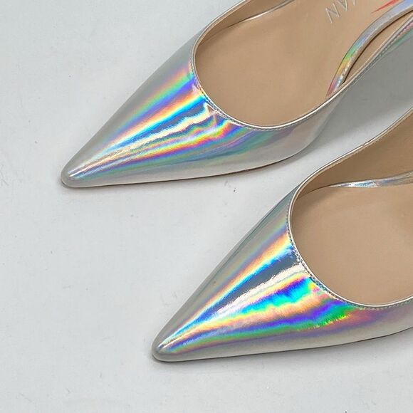 Stuart Weitzman Scallop Iridescent Faux Leather Pumps size 7 - Picture 5 of 13